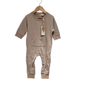 GREIGE Beige Bamboo Kids Romper - size 18-24 months